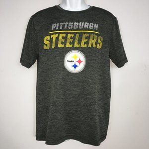 Pittsburgh Steelers Mens M Gray TX3-Cool NFL Team Apparel Short Sleeve Tshirt